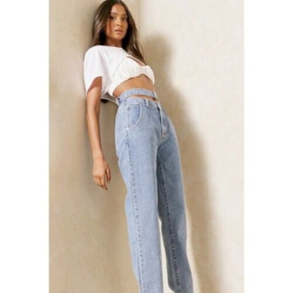 Rehab Lab - Size Medium - Double Waist Band - Relaxed High Waist Jeans - Picture 2 of 2